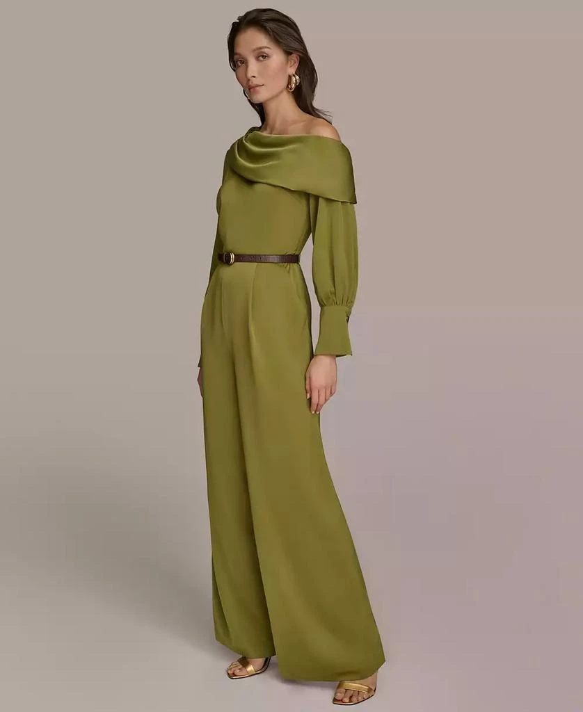 Donna Karan Women's Belted One-Shoulder Jumpsuit 6