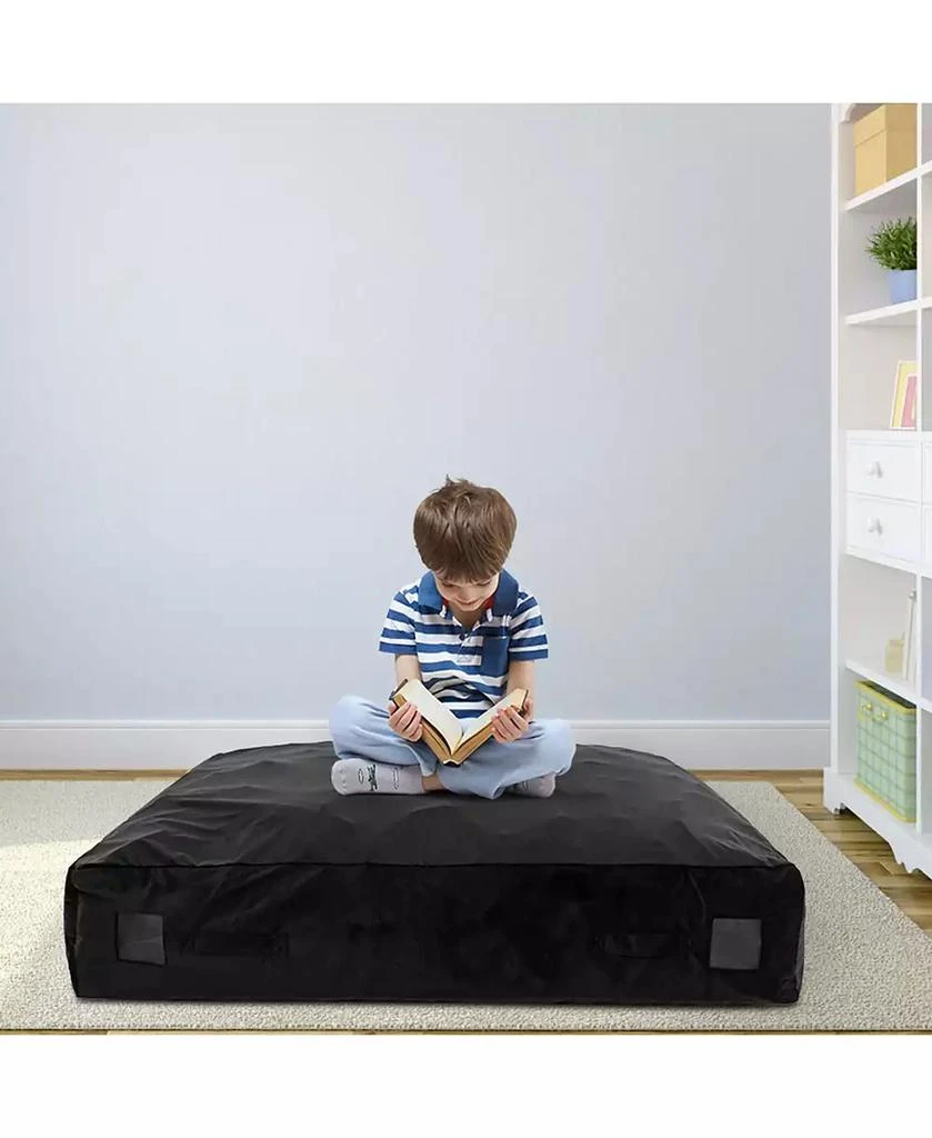 Costway 57" x 57" Crash Pad Sensory Mat with Foam Blocks & Washable Velvet Cover 5