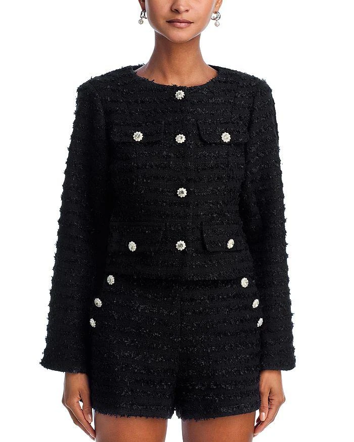 AQUA Flap Pocket Tweed Blazer - Exclusive 7