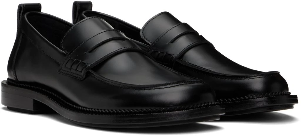 AMI Black Leather Anatomical Toe Loafers 4