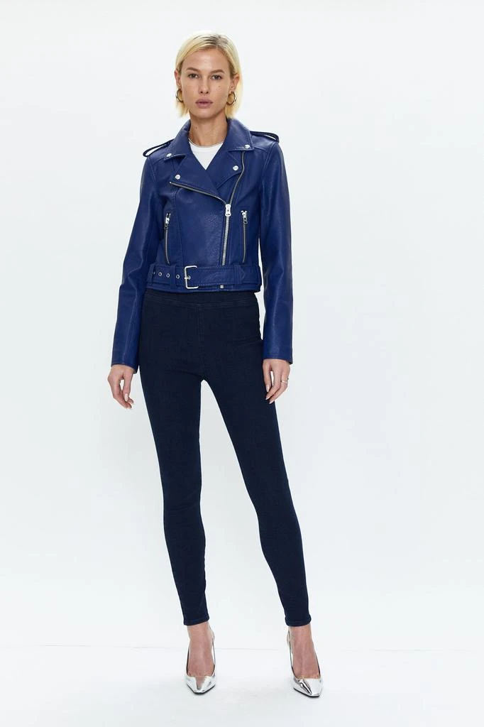 Pistola Denim Tracy Cropped Moto Jacket - Electric Blue 2