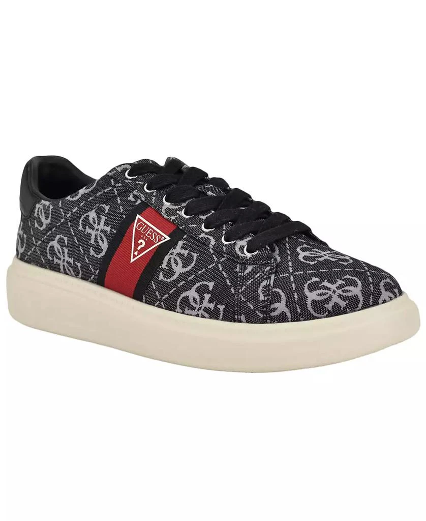 GUESS Men's Caffen Branded Lace-Up Casual Sneakers