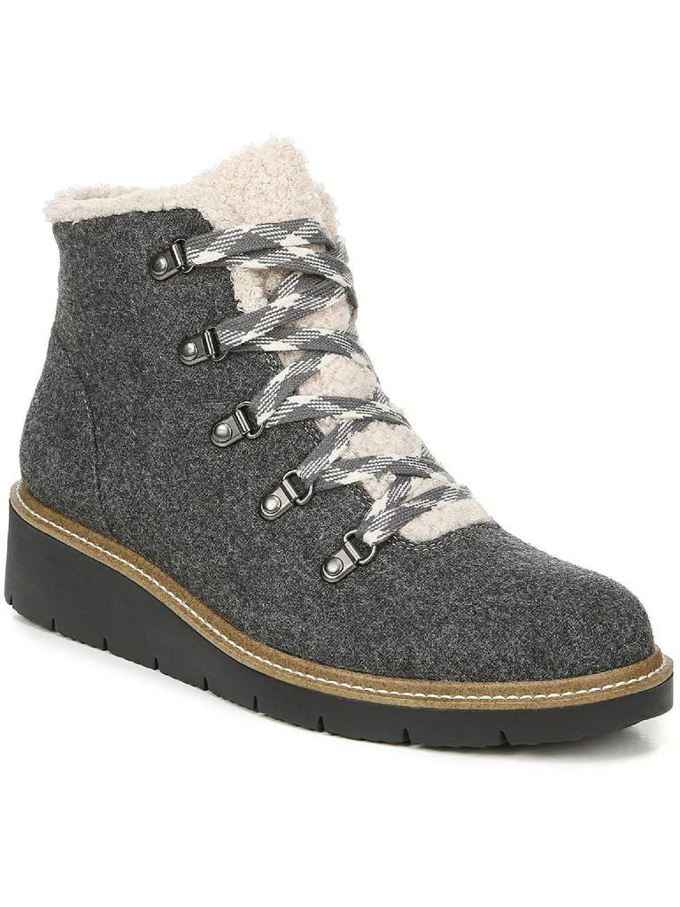 Dr. Scholl's Shoes So Cozy Womens Faux Leather Wedge Winter Boots 6