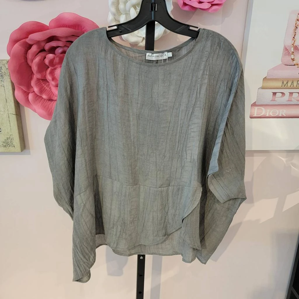 Patrizia Luca Oversized Linen Blend Top 1