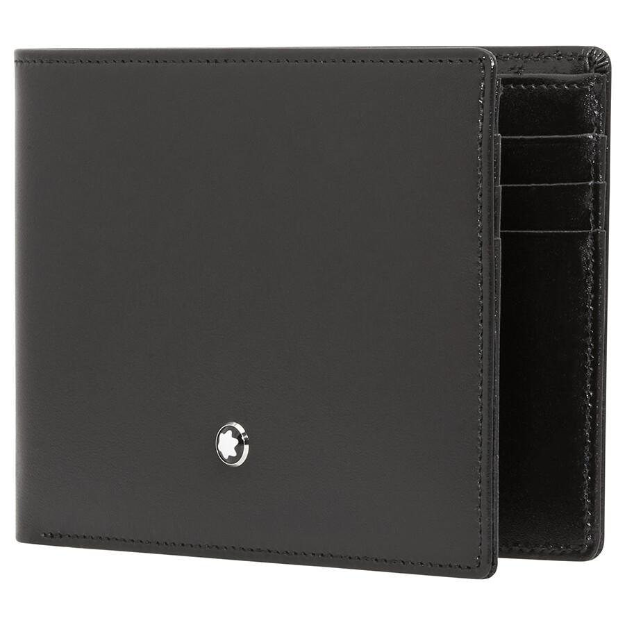 MontBlanc Meisterstuck Leather 6cc Wallet In Black