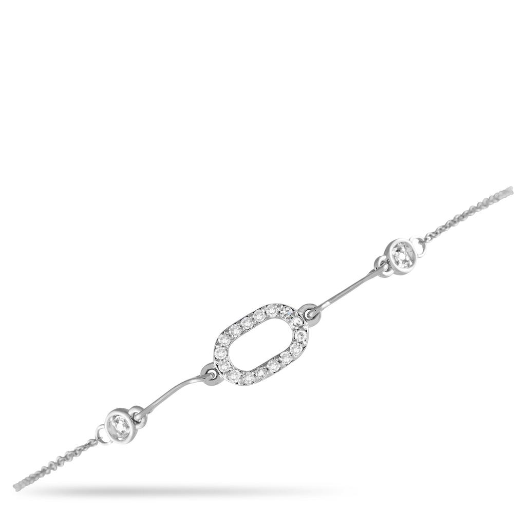 Non Branded LB Exclusive 14K White Gold 0.10ct Diamond Bracelet BR09660-W
