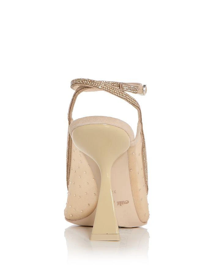 Cult Gaia Women's Diya Embellished Mesh Slingback Pumps 4
