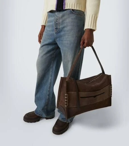 JW Anderson Loafer Large suede shoulder bag 2