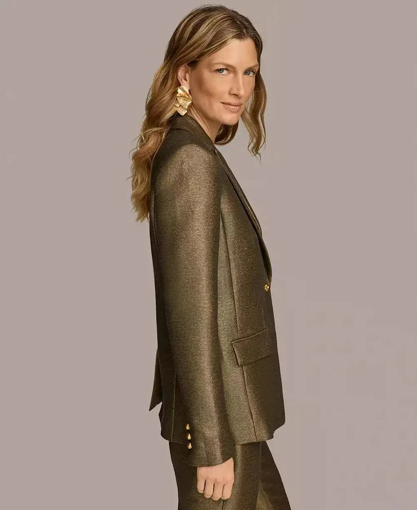 Donna Karan Women's Metallic One-Button Blazer 4