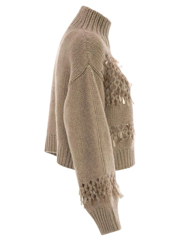 Brunello Cucinelli Brunello Cucinelli Embellished Turtleneck Jumper 3