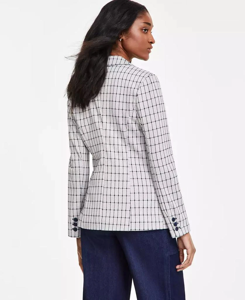 Liverpool Los Angeles Women's Check Fitted Notch-Collar Blazer 4