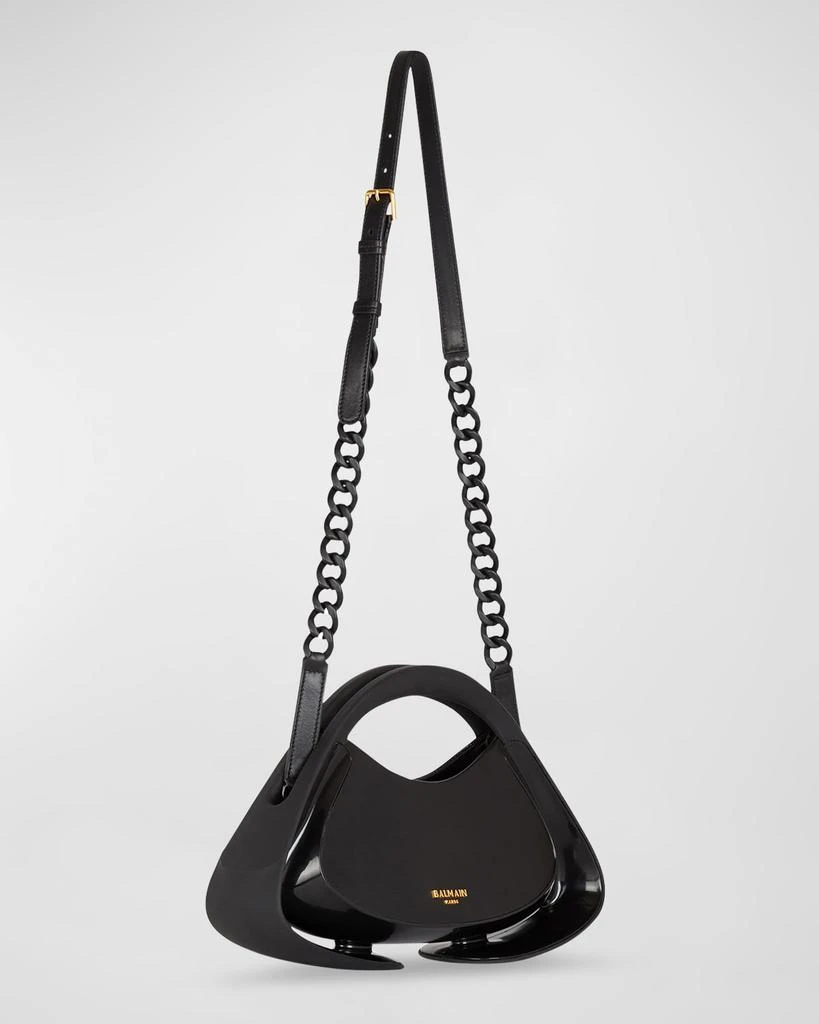 Balmain Jolie Madame Medium Top-Handle Bag in Smooth Polyurethane 4