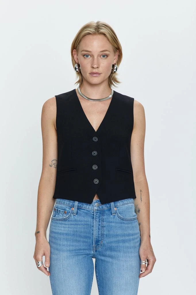 Pistola Denim Vero Fitted Vest - Black 1