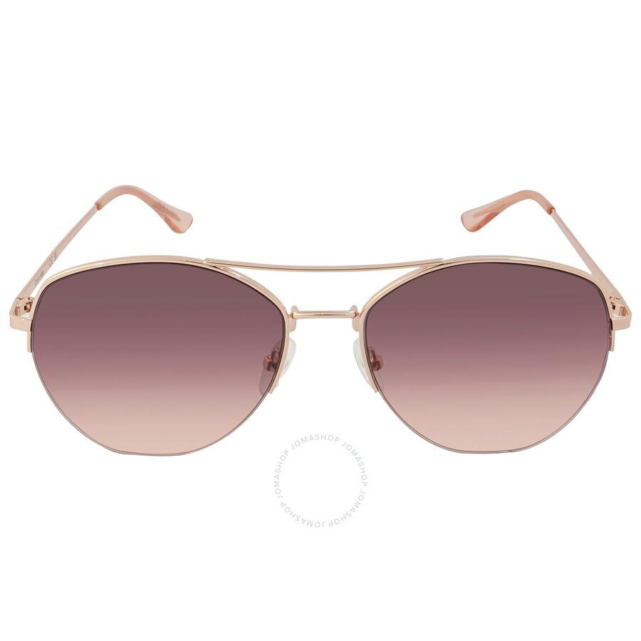 Calvin Klein Pink Gradient Pilot Ladies Sunglasses CK20121S 780 57