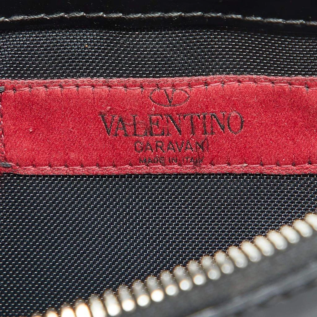 Valentino Valentino Black Mesh and Patent Leather Petale Rose Dome Satchel 10