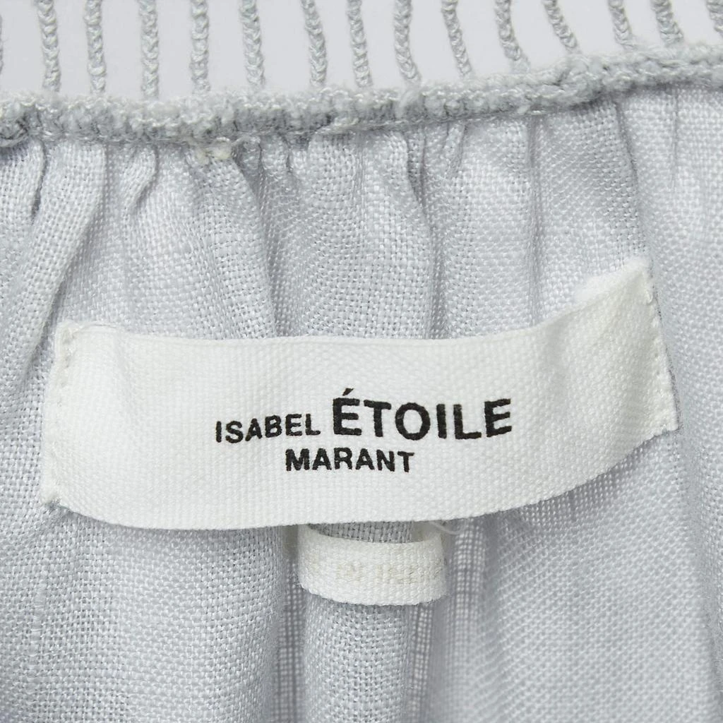 Isabel Marant Etoile Isabel Marant Etoile Light Grey Linen Ruffled Atedy Top and Skirt Set M/L 4