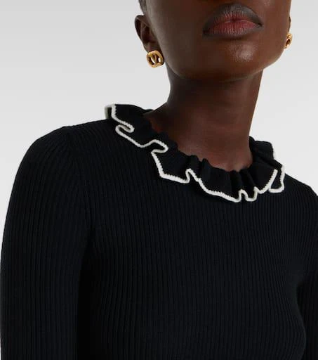 Valentino Ruffled virgin wool sweater 4