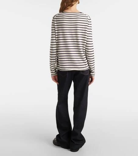 Jardin des Orangers Striped cotton, silk and cashmere T-shirt 3