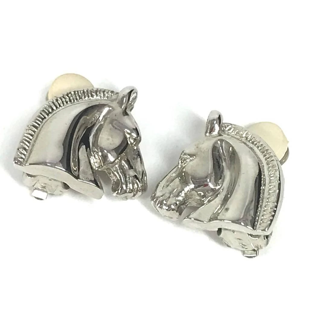 Hermes Cheval Metal Clip Earrings (Pre-Owned)