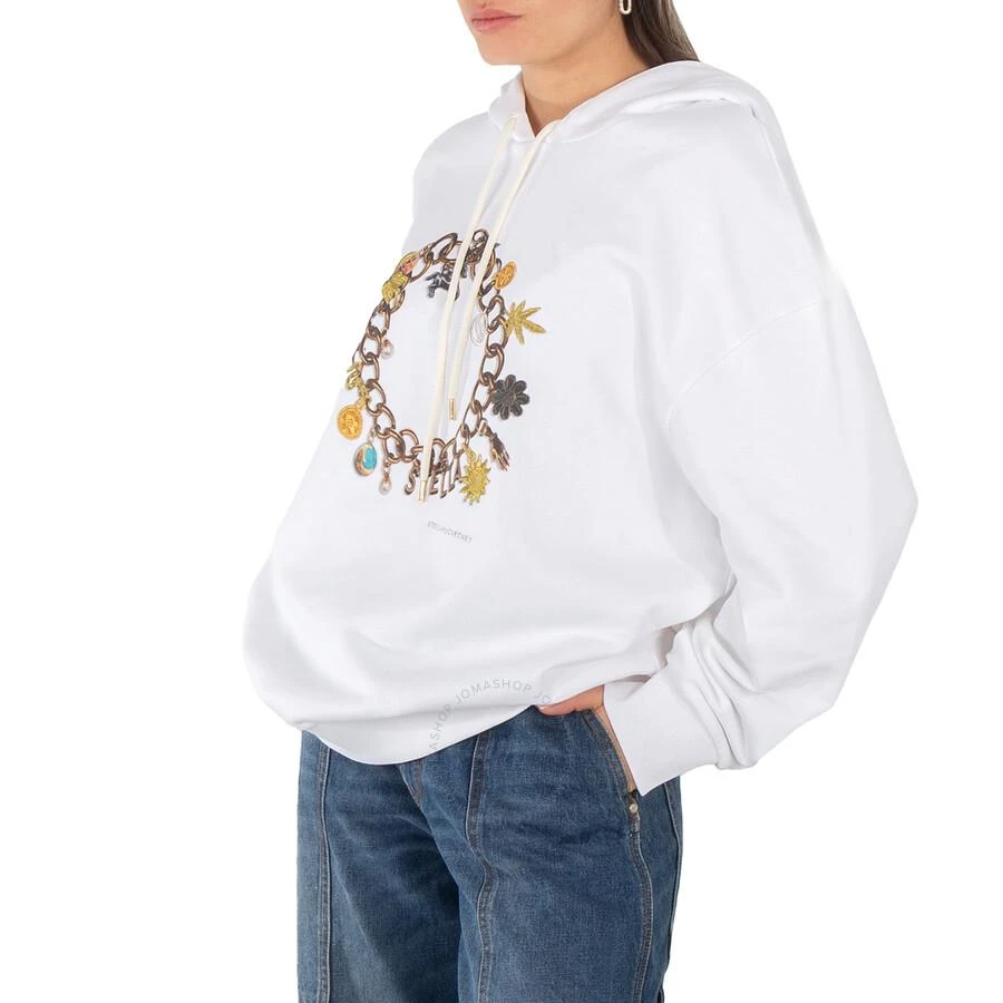 Stella McCartney White Cotton Bracelet-Print Hooded Sweatshirt 2