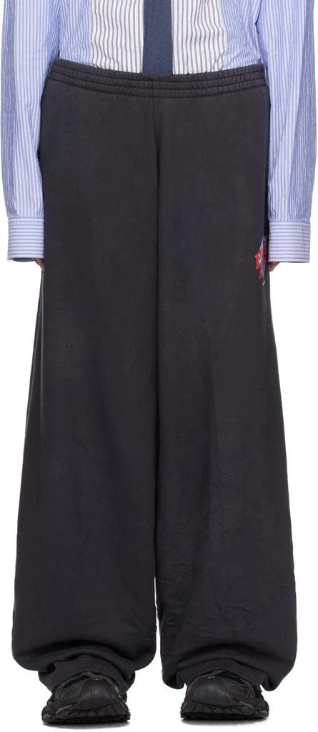 Balenciaga Black 'Planet Earth' Sweatpants 1
