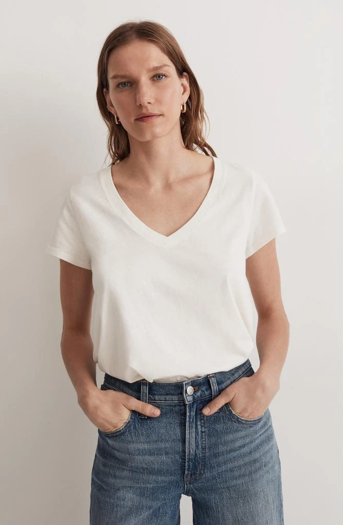 Madewell Softfade Cotton V-Neck Crop T-Shirt 5