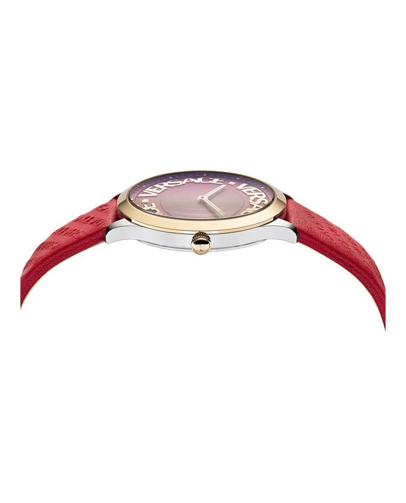 Versace Versace Logo Halo Leather Watch 1