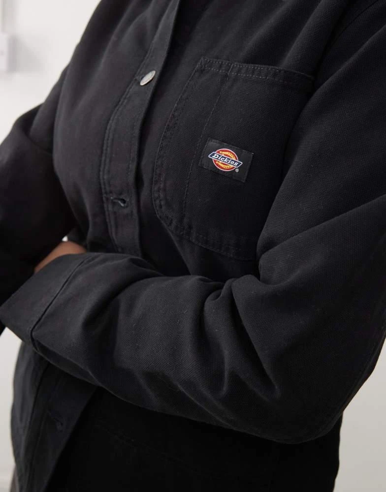 DICKIES Dickies duck canvas chore jacket in black 4
