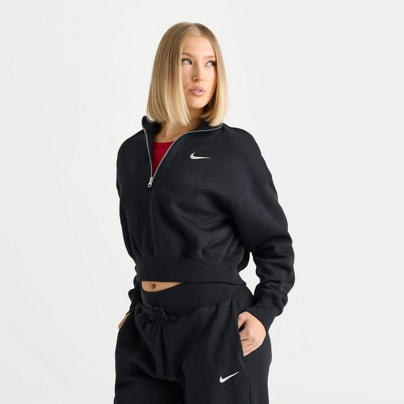 NIKE Women's Nike Sportswear Phoenix Fleece Oversized Half-Zip Crop Sweatshirt 3