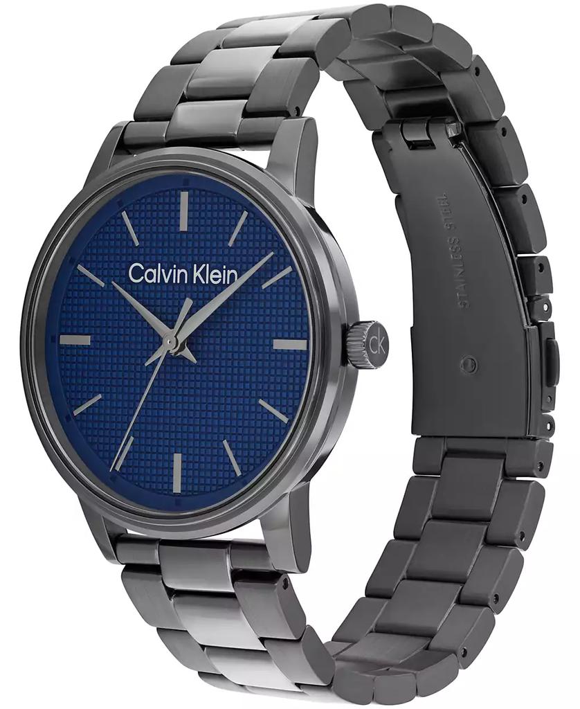 Calvin Klein Men's CK Linked Ionic Plated Grey Steel Bracelet Watch 41mm