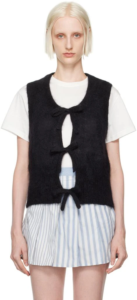 Ganni Black Tie String Vest 1