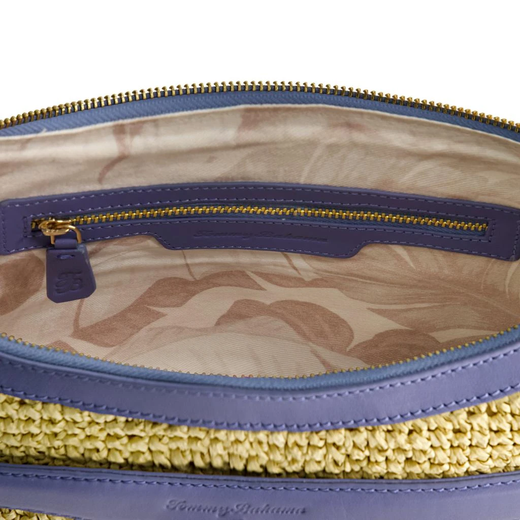 Tommy Bahama Soft Straw Zip-Top Hobo 6