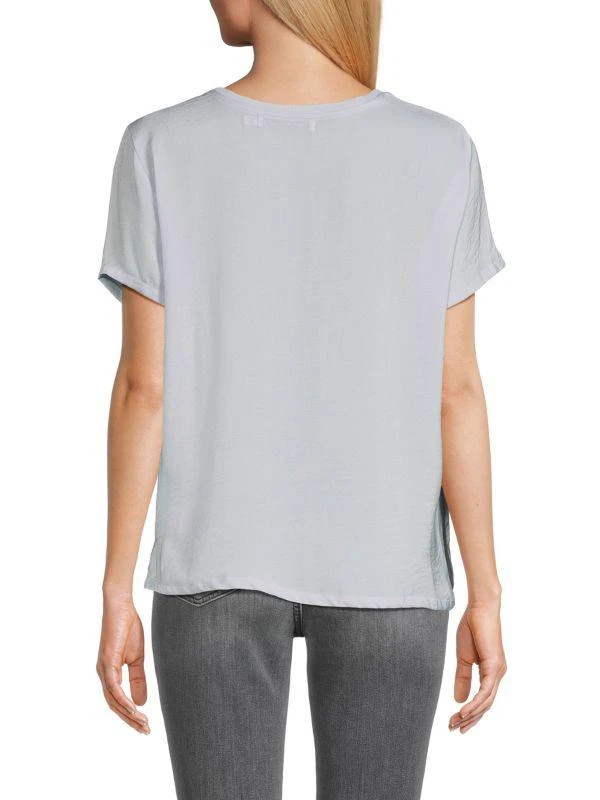 Calvin Klein V Neck Charmeuse Tshirt 2