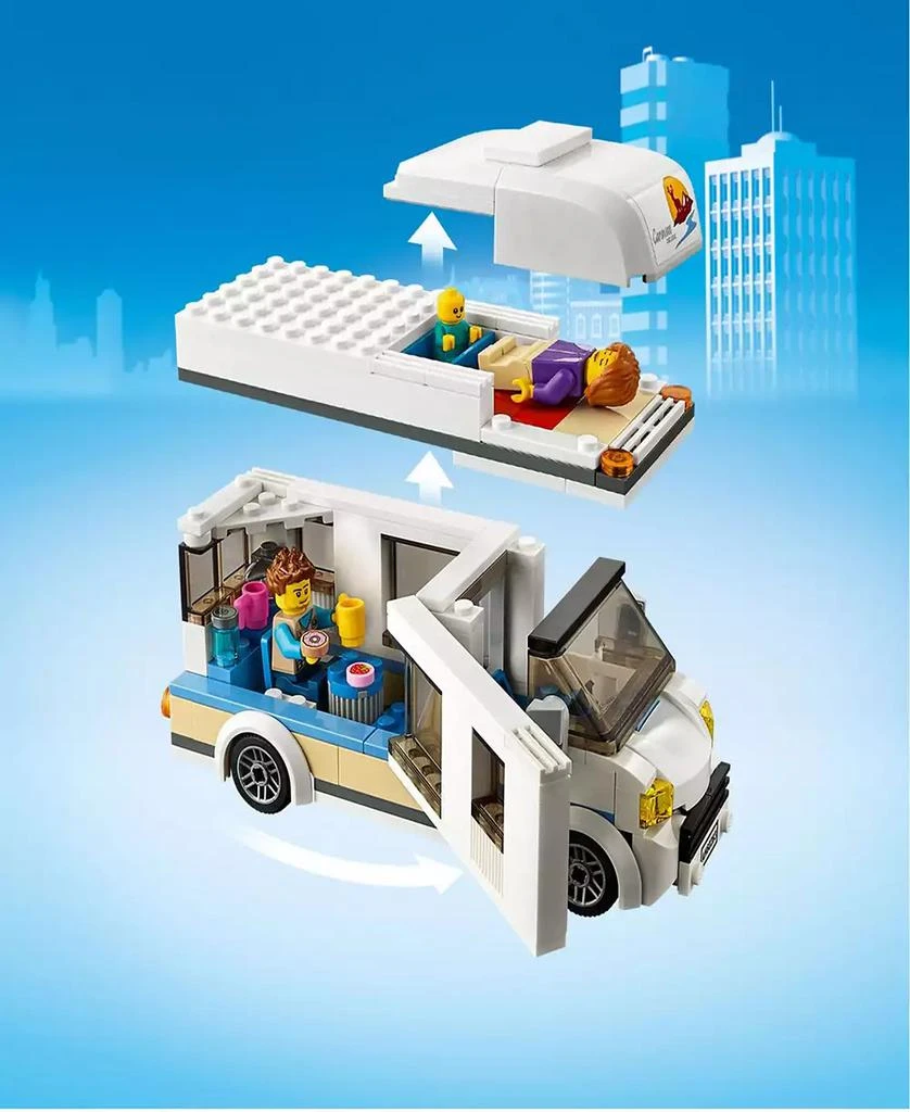LEGO City 60283 Holiday Camper Van Toy Building Set with Family Minifigures 3
