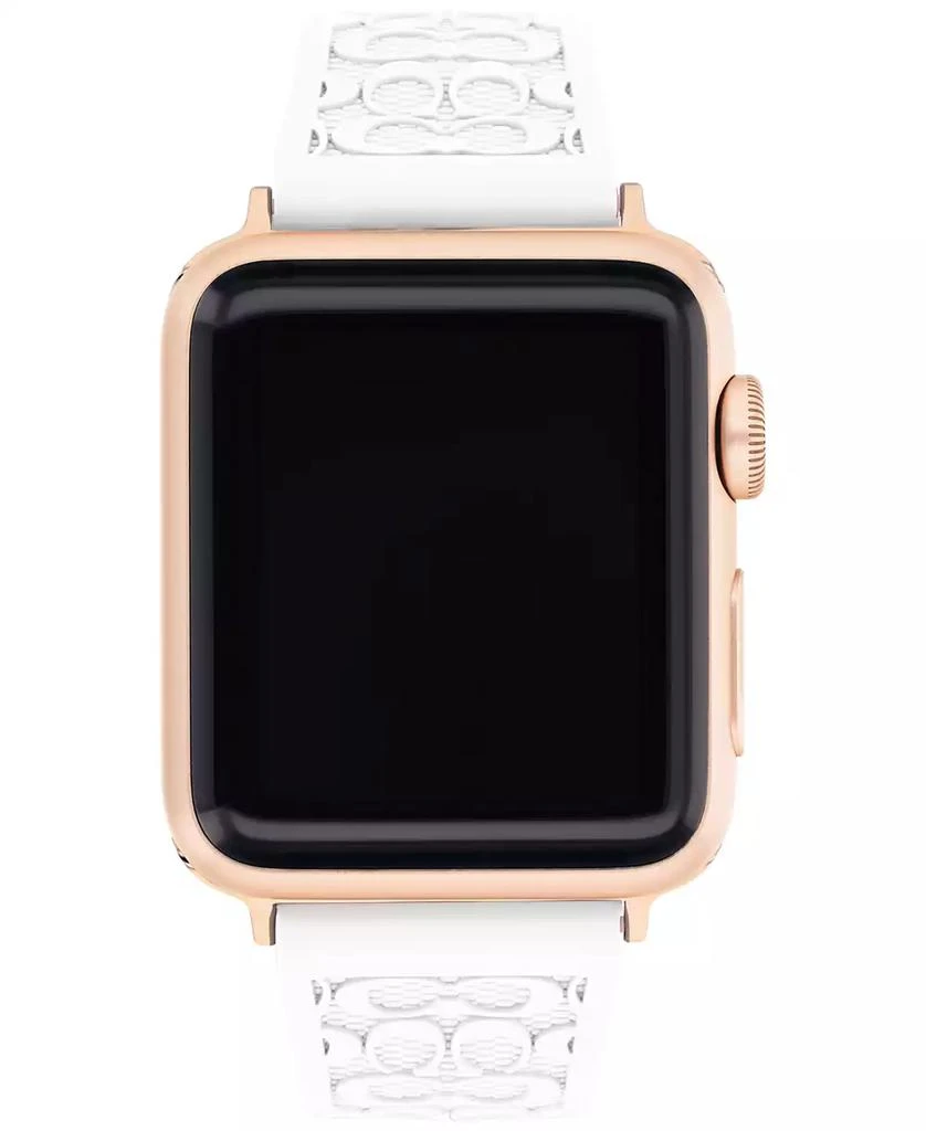 COACH White Rubber 38/40/41mm Apple Watch® Band 1