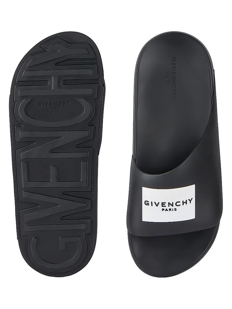 Givenchy Label Slide Flat Mules in Rubber 5