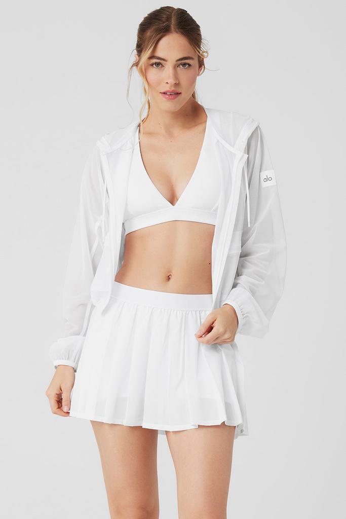 Alo Mesh Sheer Bliss Jacket - White - Jackets - Free Shipping