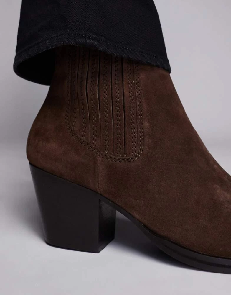 ASOS ASOS DESIGN chelsea boots in brown suede with cuban heel 3