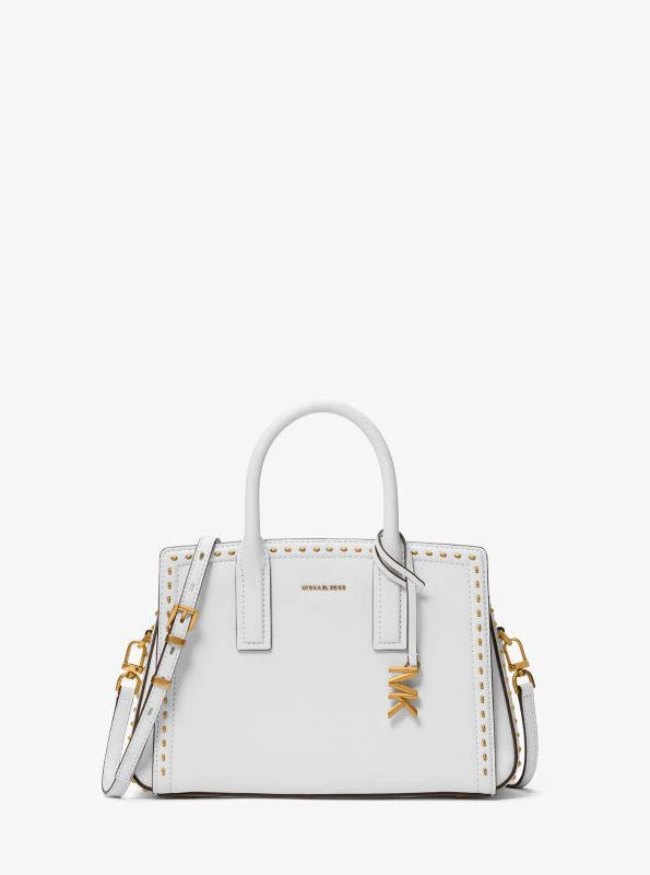 Michael Kors Laila Small Studded Leather Satchel