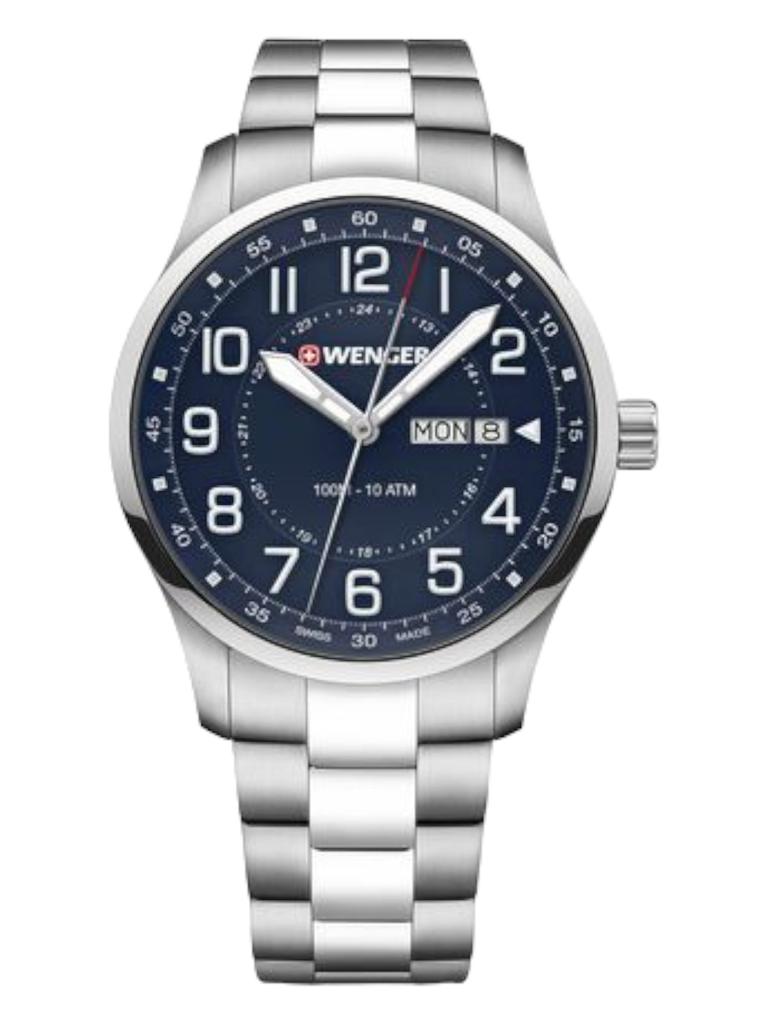 Wenger Swiss Army Men's 01.1541.125 Attitude Blue Dial Watch 42 mm