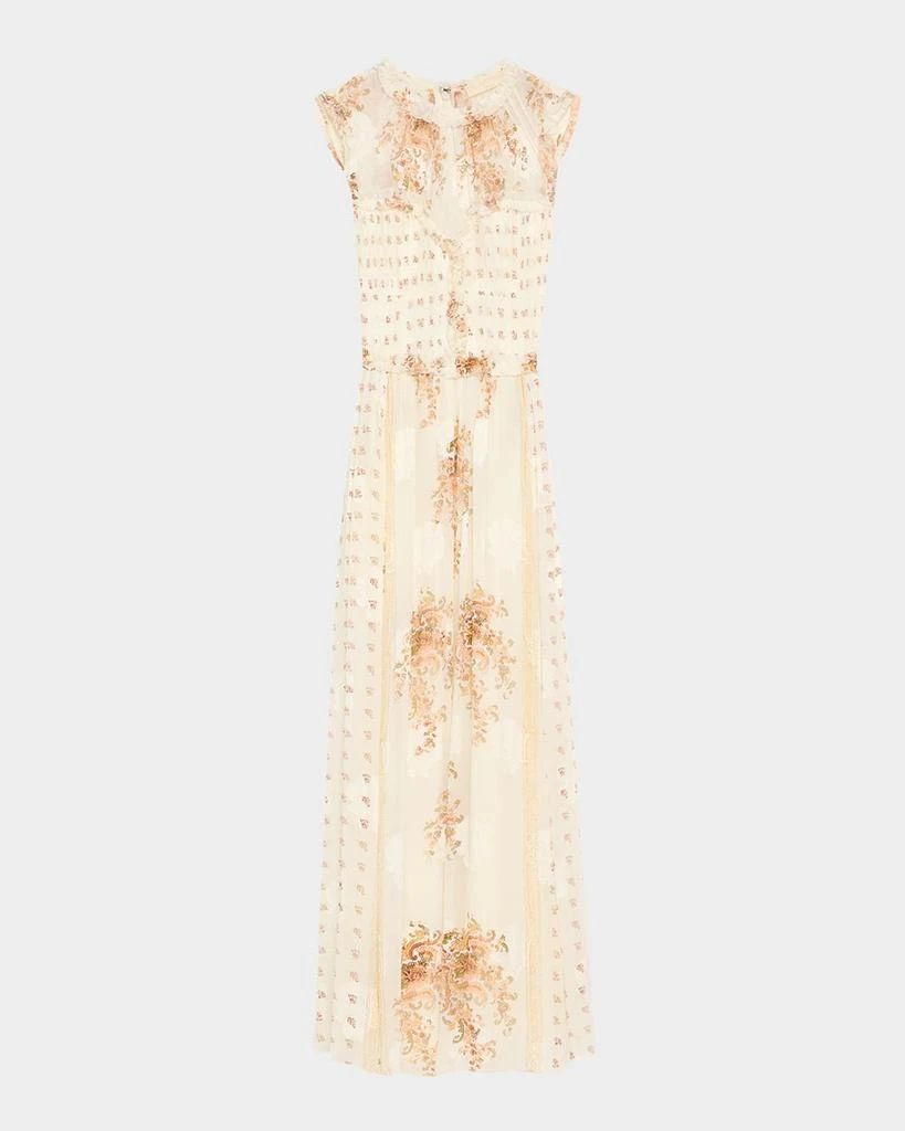 Ulla Johnson Kasia Sleeveless Floral Silk Midi Dress 1