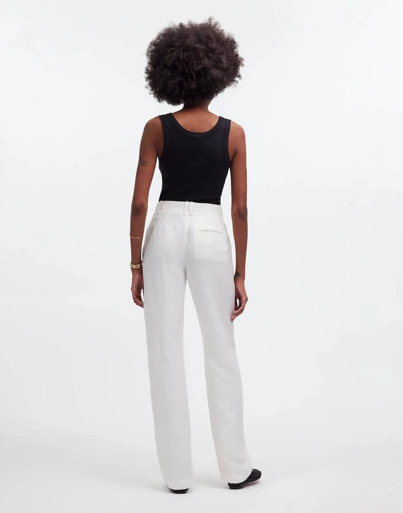Madewell Mid-Rise Straight Pants in Linen Blend 4