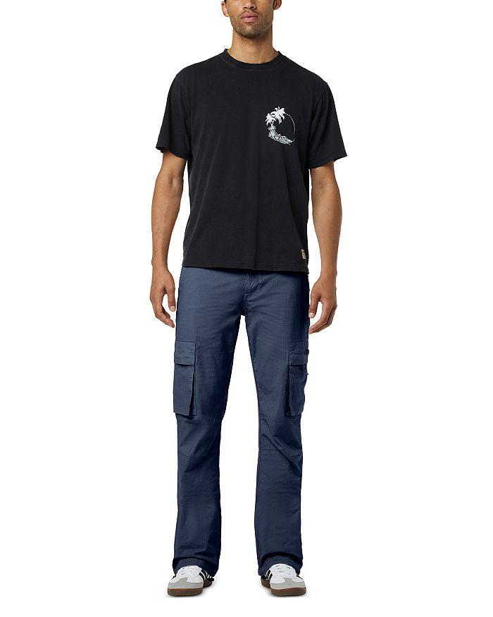 Hudson Walker Kick Flare Cargo Pants in Ripstop Navy