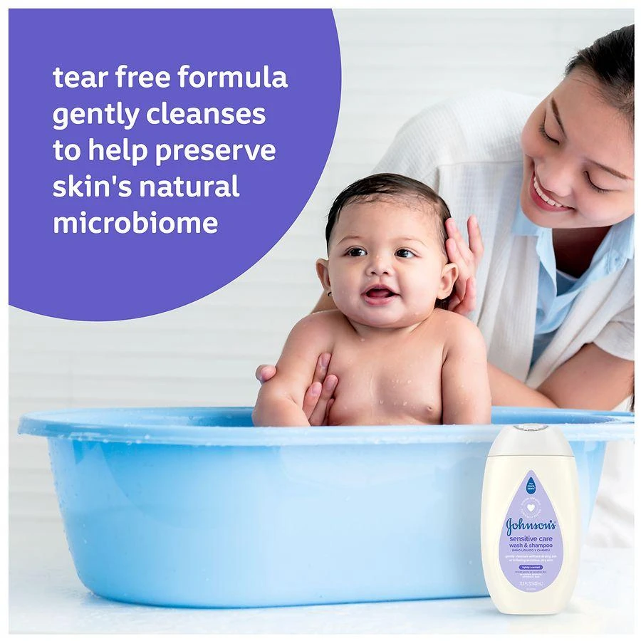 Johnson's Baby Sensitive Care Baby Body Wash & Shampoo 10