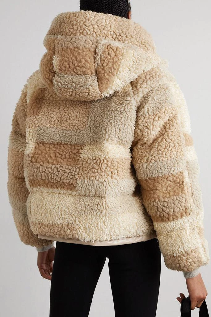 Holden Sherpa quilted faux shearling hooded down jacket 3