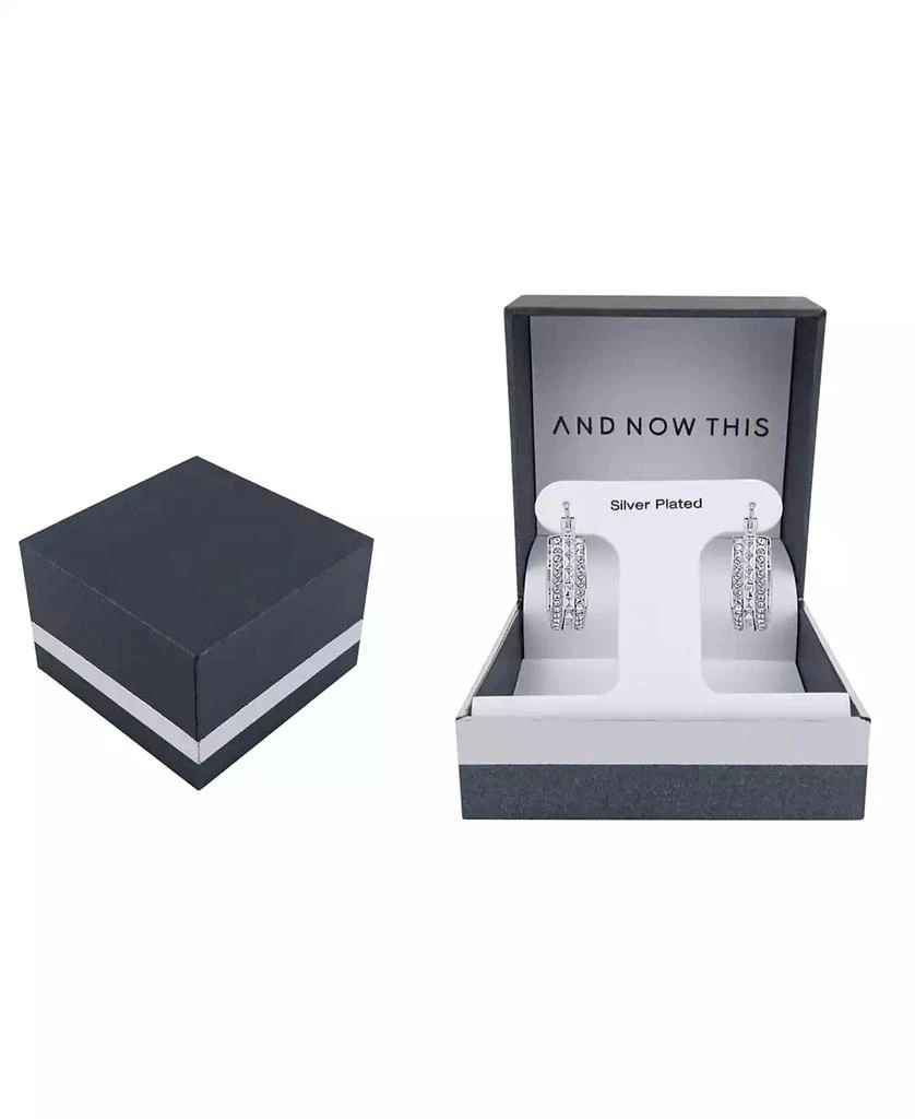 And Now This Crystal Silver Plated Hoop Earring 3