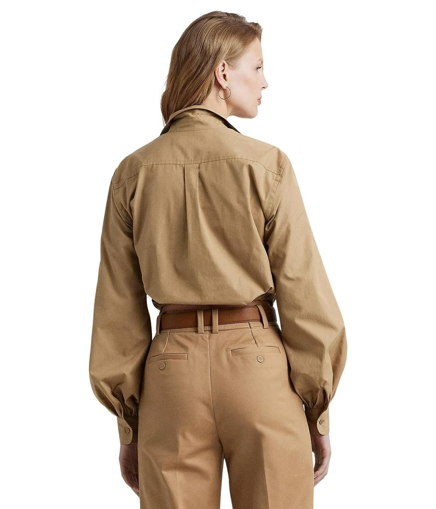 LAUREN Ralph Lauren Twist-Front Broadcloth Cropped Shirt 2