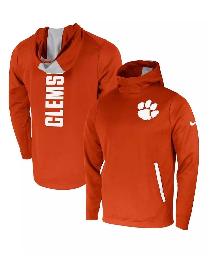 NIKE Men's Orange Clemson Tigers 2-Hit Performance Pullover Hoodie 4