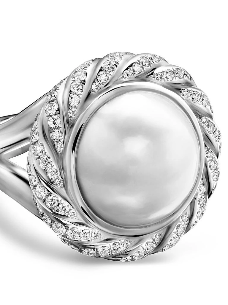 David Yurman Pearl Classics Cable Halo Ring in Sterling Silver 5