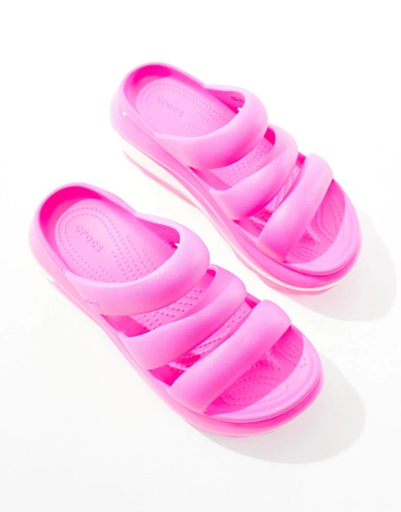 Crocs Crocs Mega crush 3 strap sandals in pink crush 4